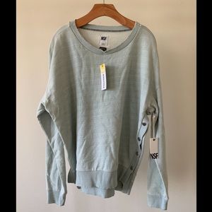 NWT NSF x SoulCycle Rubin Side Snap Crew Pullover